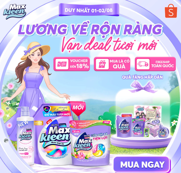 Max Kleen Nước Lau Sàn – Voucher giảm 10%, giảm tối đa 80K
