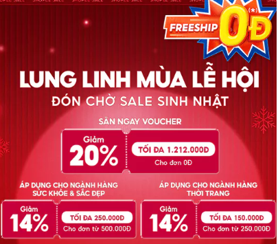 Lung Linh Mùa Lễ Hội – Đón Chờ Sale Sinh Nhật – Voucher 20%